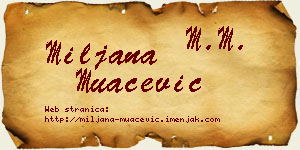 Miljana Muačević vizit kartica